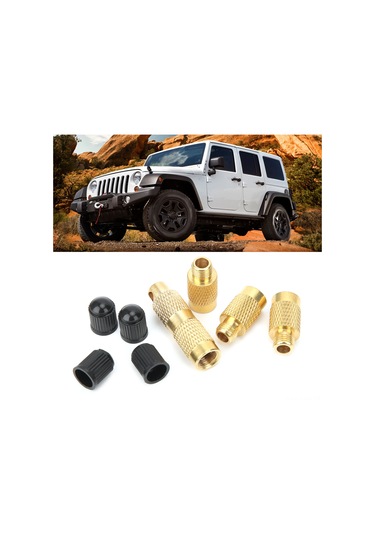 Moveevo 4'lü Bakır Lastik Deflatör Aracı - Tek Seferde 4 Lastik Deflatasyon, Pratik Anahtar Zinciri İle Taşınabilir, Lastik Ömrünü Uzatır