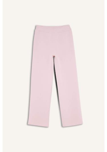 Defacto Straight Fit Basıc Cepli Yüksek Bel Eşofman Altı B8571AX25SP Pembe