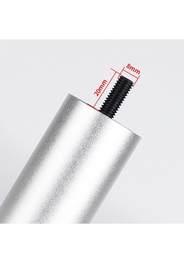 Suntek Magideal 4 Adet Alüminyum Alaşımlı Mobilya Gümüş-6cm