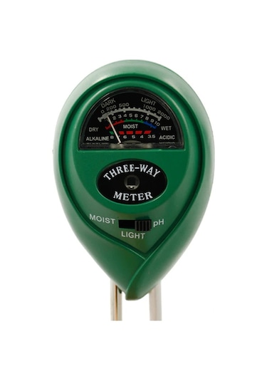 Neevoyu Bitkiler Ve Bahçe İçin 3'lü Dijital Test Cihazı: Toprak Nem, Ph Ve Işık Yoğunluğu Ölçer