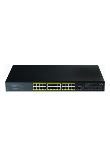 Cudy GS5024PS4 4SPF USB+ RJ45 2 Consol 24port Gigabit l3 400 W Poe+ Yönetilebilir Metal Rack Mount Switch