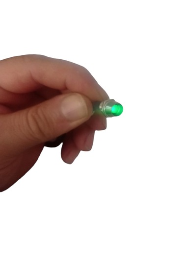 5adet 12v Led Pano Tipi 7,5mm Metal.... El Üretimi 5mm Led Yeşi