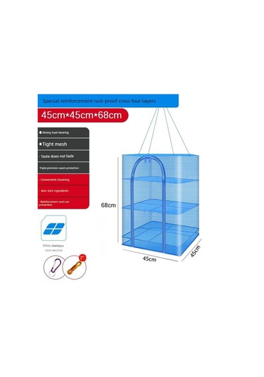 Katlanabilir Sebze Kurutma Filesi - Paslanmaz - 45 45 65 - Üç Katlı Çapraz Um64102-1 Yurt Dışından Çok Renkli