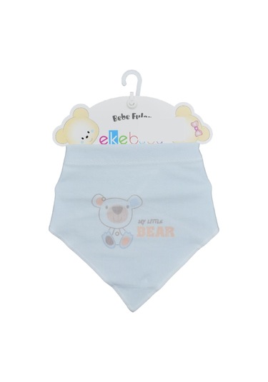 Ekebaby Penye Baskılı Fular Önlük 11984 Açık Mavi