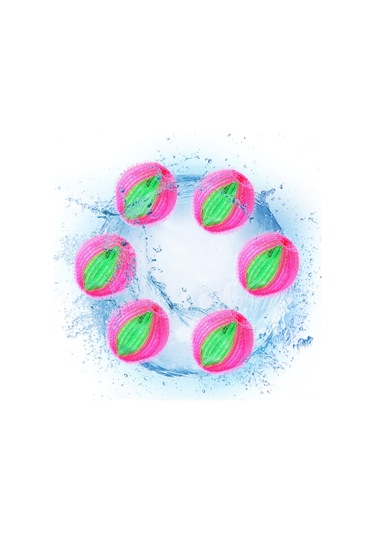Lemestar 6 Adet 3.5cm Pembe+yeşil Abssünger, Çamaşır Makinesi İçin Tüy Ve Toz Alıcı, Kirlik Giderici, Çatlakları Azaltan Pratik Çamaşır Topları Yeşil