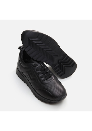 Hotiç Hakiki Deri Siyah Kadın Spor Ayakkabı 01ayh294640a100 Siyah