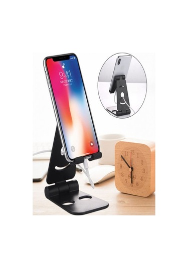 Masaüstü Katlanabilir Telefon Tablet Standı Mc-320 Akrobat Siyah Belirtilmemiş Torpido Üstü Plastik