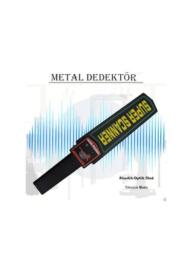 Techtic Scanner Metal Üst Arama El Dedektörü Güvenlik Havaalanı