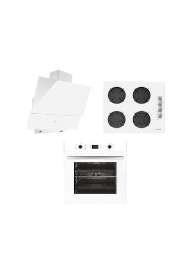 Alveus Platinum ALV MFA 627 - ALV GLS 640 - ALV MOD 3000 Beyaz Ankastre Set