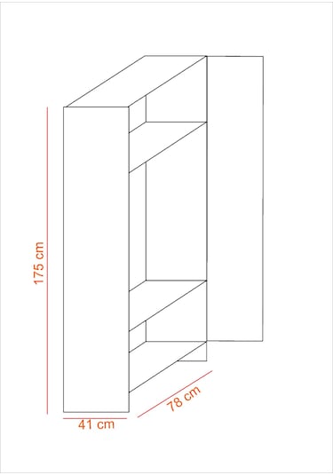 Ed Pet Dizayn 2 Kapaklı Elbise Dolabı Atlantik Çam 80 Cm Genişlik