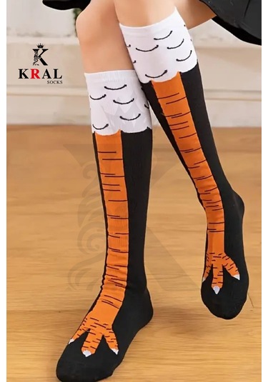 Kadın Dizüstü Çorap 1 Çift Diz Üstü Tavuk Bacağı Çorap Asorti̇