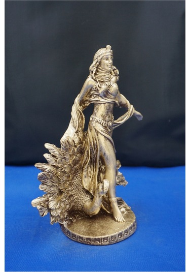 Hera Mitolojik Tanrıça Heykeli 25 Cm Dekoratif Biblo, Ev & Ofis Aksesuarı Altın