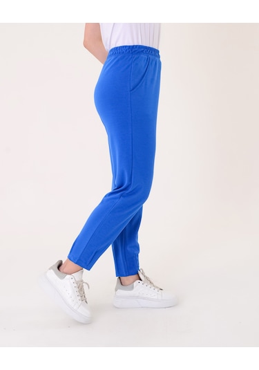 Vedi Minimalist Kadın Jogger Pantolon - Rahat & Şık Saks
