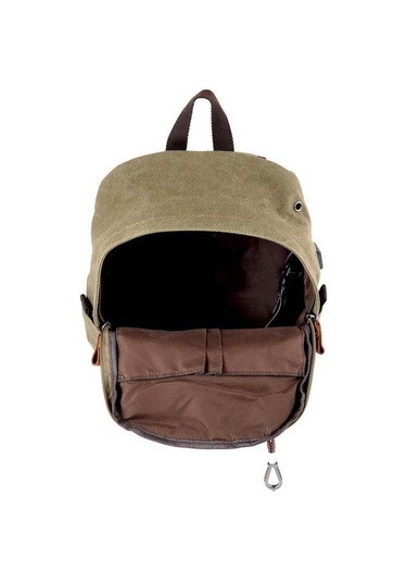 Ççs London 51568 Kanvas Usb Usb Çıkışlı Sırt Çantası Haki