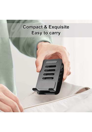 Mufunye Alüminyum Masaüstü Telefon/tablet Tutucu - Açı Ve Yükseklik Ayarlanabilir, Siyah