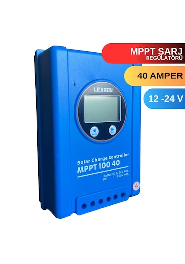 Lexron 40 Amper 12V -24V Mppt Solar Şarj Kontrol Cihazı