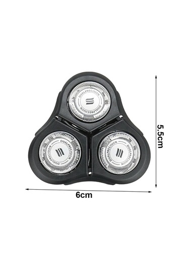 Geeksen Razor Üç Yüzer Bıçaklı Yedek Başlıklar Yıkanabilir Elektrikli Tıraş Başlıkları No-relco Rq11 2d Modelleri İçin Yedek