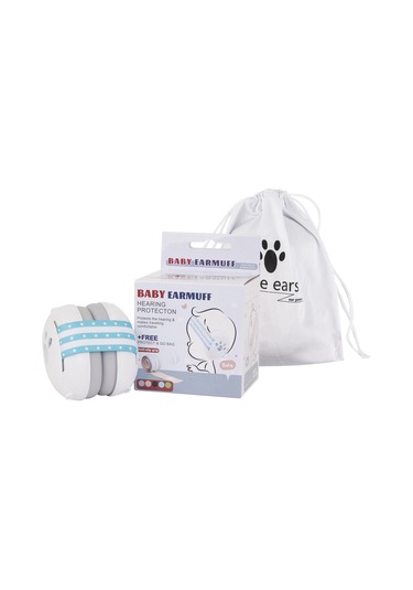 Sones Kafa Bandı Tipi Uyku Ses Geçirmez Gürültü Geçirmez Bebek Kulaklıkları Beyaz+mavi