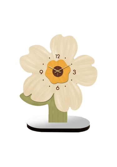 Suntek Magideal Masa Saati Analog Saat Sessiz Dekoratif Ayçiçeği