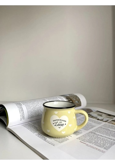 Kupa Fincan Bardak 150 Ml Hediyelik - Sarı Sarı