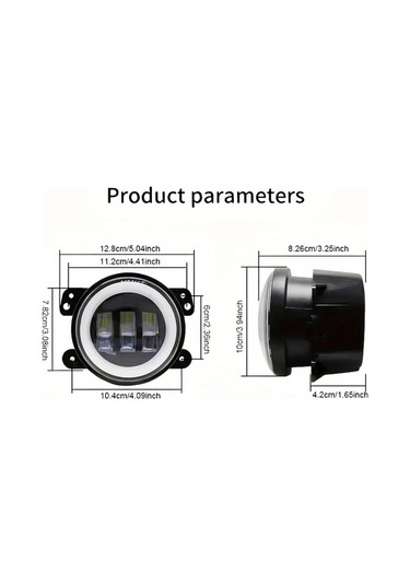 Xuweiwei 2 Adet 4 Inç Angel Eyes Led Işık Beyaz Halka Dc12v/24v 6000k Parlak Beyaz Ve Sarı Round Led Çalışma Işığı Jeep Wrangler Jk Tj Lj Ford İçin