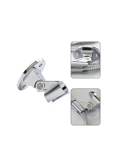 Bosphorusboutique02 Duş Braketi Sabit Tabanlı Duş Başlığı Yüksek Kalite Gümüş, 7x5 Cm, 1 Parça Gümüş
