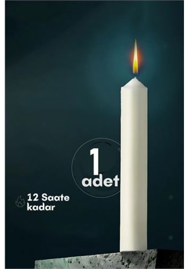 Klasik Mum1 Adet - Kokusuz Mum