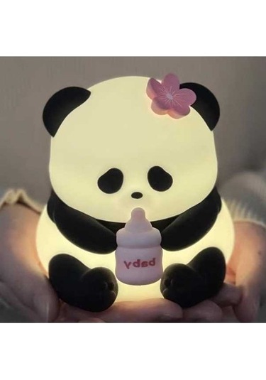 Opulentliving Sevimli Panda Sensörlü Gece Lambası - Siyah&beyaz, 1200mah, 98x102x104mm Diğer