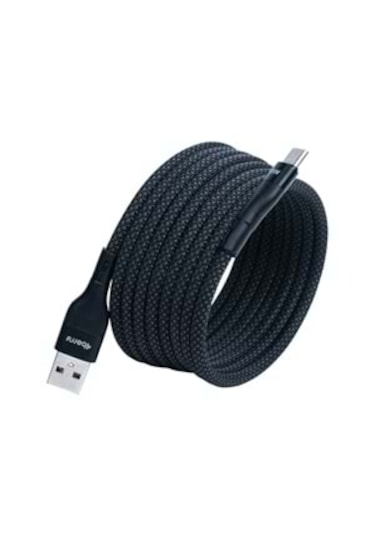 Ks-ac01 Siyah Manyetik Usb-c-usb-a Kablo 1 M, Süper Hızlı Şarj