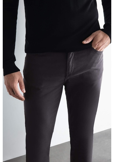 Defacto Chino Kanvas Pantolon Slim Fit Dar Kesim Pamuklu Esnek Dar Paça C9441AX24AUAR9 Antrasit Defacto Chino Kanvas Pantolon Slim Fit Dar Kesim Pamuklu Esnek Dar Paça C9441AX24AUAR9 Antrasit