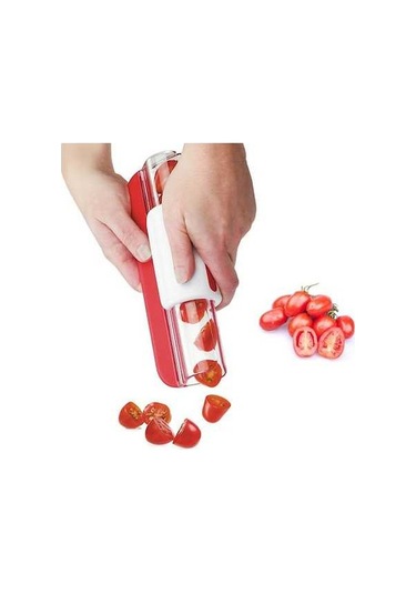 Pazly Cbtx Domates Dilimleyici Kiraz Meyve Kesici Mutfak Aletleri, Küçük Ve Pratik Beyaz