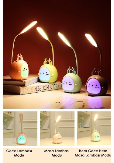 Technosmart Usbli Karikatür Masa Lambası 3 Modlu Led Gece Lambası
