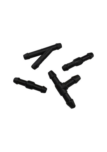 Lemestar Silecek Sprey Hortumu Ve Nozzle Seti - 5 Parça Kromlu Plastik, 2 Metre Boru, Kolay Kurulum, Dayanıklı, Engellemez