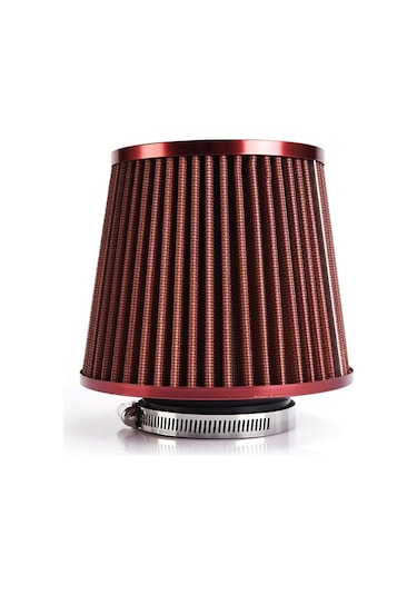 Spor Açık Hava Filtresi 7.60cm Geniş Tip Kırmızı Renk- Yüksek Ses Ve Performans