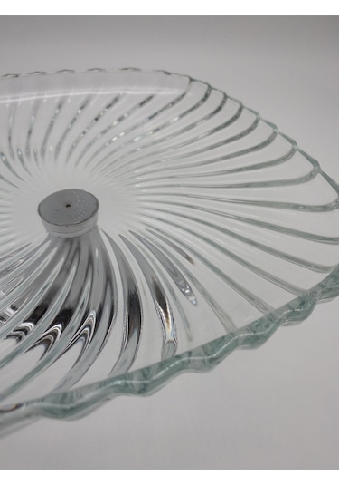 Gümüş Ayaklı Kare Cam Sunumluk Kase, Sarma, Dolma, Salata, Meyve, Ve Pasta Sunum Stantı, Çeyizlik Gümüş