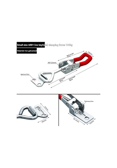 Skycity Hızlı Açılır Kelepçe Seti: 2/4/6 Parça Galvanizli Demir Kullanımı Kolay Pratik Bağlantı Elemanı