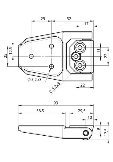 Atlastek Metal Hava Santral, Kompresör, Jeneratör Kabin, Kuluçka Paellerine Uygun Plastik Menteşe 2 Adet 2 ADET
