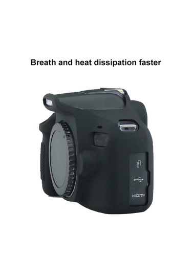 Sones Canon Eos 2000d Uyumlu Yumuşak Silikon Koruyucu Kılıf Siyah