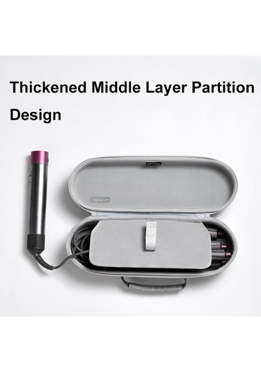 Baona Bn-f037 Hs05 Hs01 İçin Büyük Kapasiteli El Tipi Saç Maşası Saklama Çantası Gri