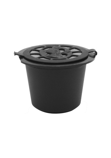 Novahub Siyah Nespresso Makineleri İçin Doldurulabilir Yeniden Kullanılabilir Kahve Kapsülleri Bölmeleri Siyah