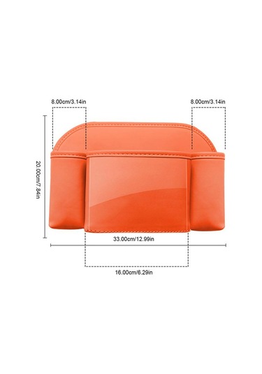 Kırmızı Seametal Araba Koltuğu Arka Organizatör Saklama Çantası Çok Fonksiyonlu Depolama Anti-kick Mat Araba Arka Koltuk Organizatör Koruyucu Ped