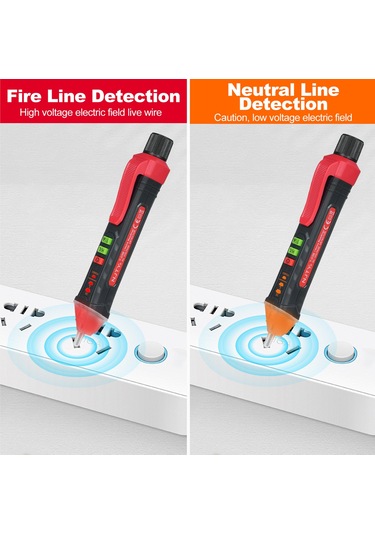 Springsun Njty Sesli Bildirimli Temasız Voltaj Dedektörü 12v-1000v/48v-1000v Çift Aralıklı Kablo Test Cihazı
