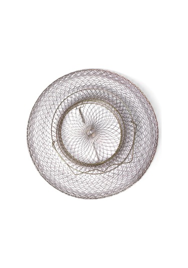 Kosona Çinko Kaplı Demir Tel Balık Kovası - 38x60 Cm Boyutlu, Kurutmak İçin Sallanabilir, Balık Ve Somon İçin İdeal