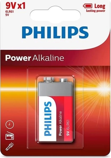 Phılıps 6lr61-p1b 9 Volt Power Alkalin Pil Tekli