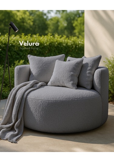 Miz Berjer & Puf & Armut & Tekli Koltuk & Dinlenme Koltuğu - Mavi Mavi