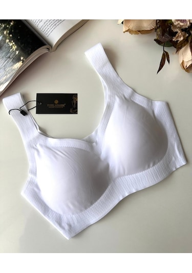 Carla Balensiz Dikişsiz Push-up Invisible Ice-silk Görünmez Süt Beyaz