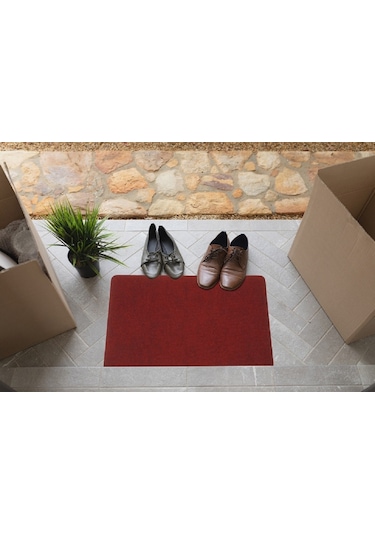 Kapı Önü Paspası, Halılı Paspas, 45 X 70 Bordo