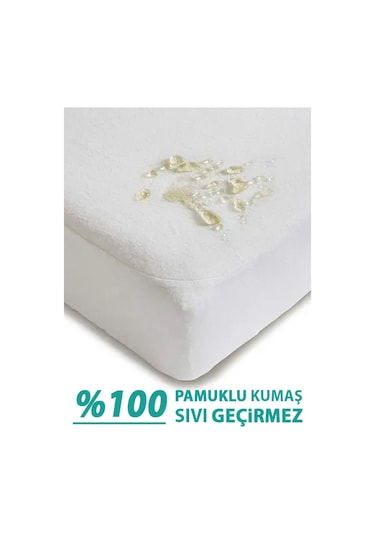 %100 Pamuk Sıvı Geçirmez Bebek Alezi - Yatak Koruyucu Çocuk Alez - Park Yatak Ve Beşik Uyumlu