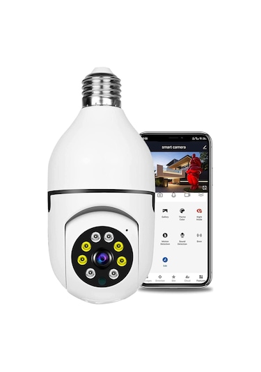 Ximistore9 2mp Kablosuz Güvenlik Kamerası: 360 Görüş, Çift Yönlü Ses, Hareket Algılama, Gece Görüşü, Akıllı Alarm, Uzaktan İzleme Beyaz