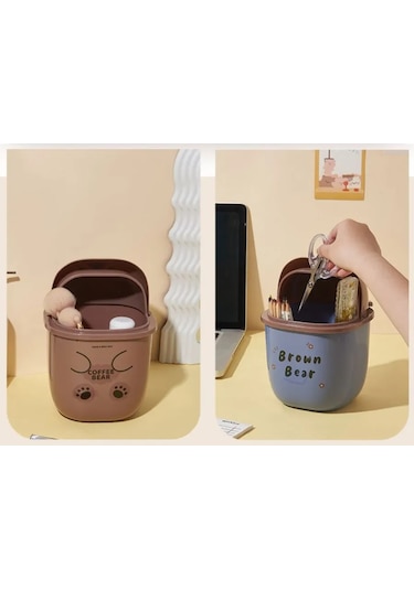 Darvish Tm Çöp Kovası, Masaüstü, Çocuklar İçin Masa Üstü Çöp Kutusu 247261530 Mavi